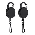Starsouce 2PCS Fly Fishing Zinger Retractors with Retractable Buckle Stainless Steel Easy Pull Fishing Line Clipper Retractors