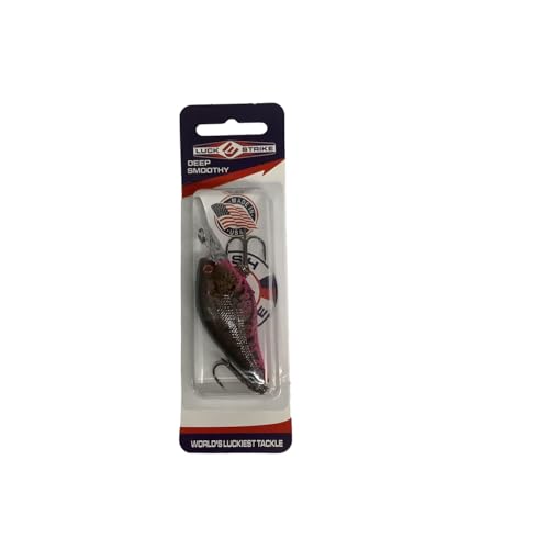 Luck E Strike Deep Crankbait Smoothie (3/8 Ounce) 2 Inch Crank Bait Fishing Lure, Made in The USA - color: Hot Craw
