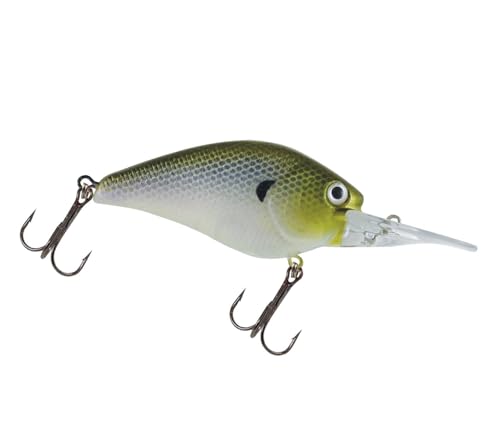 Luck E Strike Deep Crankbait Smoothie (3/8 Ounce) 2 Inch Crank Bait Fishing Lure, Made in The USA - color: Green Ghost