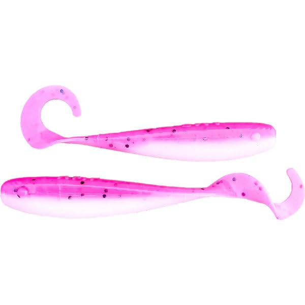 A.M. Fishing Curly Tail Jerkshad 4 Inch Soft Baits Garlic Infused,– 8 Pack – Saltwater & Freshwater Fishing Lures for Bass, Redfish, Snook, and Trout - color: Pink Punch