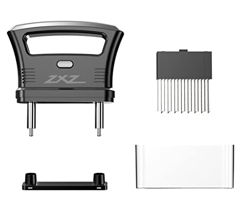 ZXZ Meat Tenderizer Easy to hold large handle | Detachable 48 stainless steel blade | Easy To Use & Clean (Black) - size: Bigger