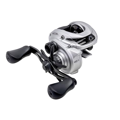 Lew’s Accel Baitcast Fishing Reel, RH Retrieve, 7.5:1 Gear Ratio, 4+1 Bearings