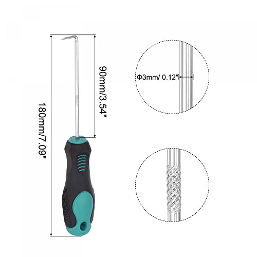 uxcell 90 Degree Pick Hook 7.09" Puller Remover Removal Tool for Oil Seal/O-rings, Gasket, Hose