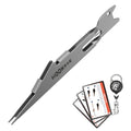 HOOK-EZE Fishing Nail Knot Tying Tool Combo|Includes Waterproof Pocket Guide, Nail Knot Tying Tool with Hook Cleaner, Zinger Retractor|Fly Fishing Accessories Fishing Gifts & Stocking Stuffers for Men - color: Silver