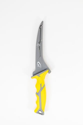 Gambler 7" Karl Flex Fillet Knife Fishing Knives, Bait Knife, Premium Swedish Stainless Steel Blade, Non-Stick Teflon Coating for Smooth, Precise Cuts, Freshwater/Saltwater - size: 7" Flex