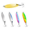 Fishing Lures Fishing Spoons, 5pcs/25pcs/30pcs/50pcs Trout Lures Bass Lures Hard Metal Spinner Baits for Salmon Bass Trout - color: 5PCS-21g