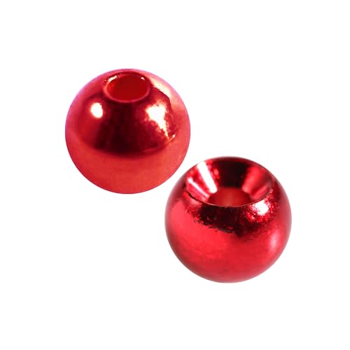 25 Pack 27 Colors 1.5-6.4mm Cyclops Tungsten Beads for Fly Tying - color: Metallic Red, size: 2.0mm(5/64'') 25 Pack