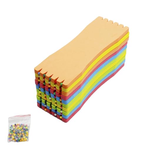 Fishing Leader Line Hook Holder,Fishing Line Foam Board Spool,10pcs Fishing Winding Board with Retaining Pins Accessories