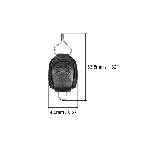 PATIKIL Fishing Line Holders, Baitcasting Reel Fishing Line Holder Clip Buckle Stopper Line Keeper Accessories - color: Black