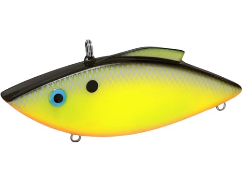 Bill Lewis Lures Lifelike Rat-L-Trap Magnum Force Lipless Crankbait Fishing Wobble Lure for Shallow Saltwater - color: Chartreuse Shiner, size: One Size