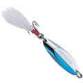 Acme Kastmaster Lure with Buck Tail Teaser - color: Chrome Blue, size: 1/4-Ounce