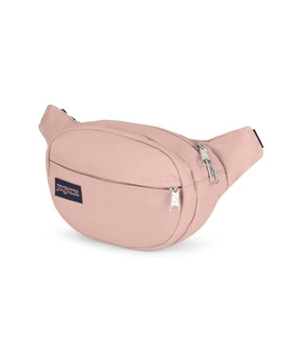 JanSport Fifth Avenue Fanny Pack Crossbody Bags for Women, Men - Stylish, Durable Waist Bag with Adjustable Belt, Main Zippered Pocket, Quick Stash Pocket - Travel Essentials - Black - color: Misty Rose