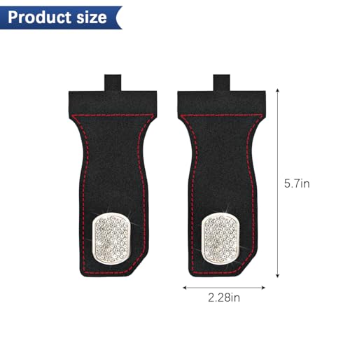Bling Car Co-Pilot Glovebox Hook, 2PCS Crystal Rhinestone Vehicle Passenger Seat Hanging Storage Hooks for Handbag Purse, Automotive Glove Box Organizer Hanger, Universal Fit (Black) - color: Black