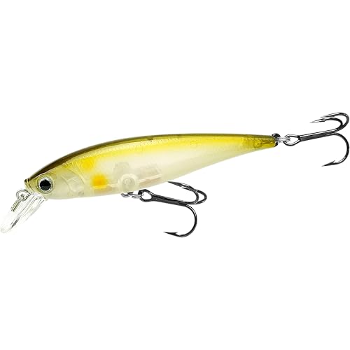 LUCKY CRAFT Pointer 78SP Fishing Lures, 3" Freshwater Bass & Trout Lures, Suspending 4ft-5ft Depth, Jerkbait, Bass Fishing Gear and Accessories, Ghost & Aurora - color: 830 Ghost Ayu