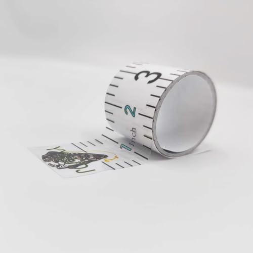 Fishing Ruler for Boat 60" Self-Adhesive Fish Measuring Decals (3 Pack) Waterproof Self Adhesive Measuring Ruler Tape (Clear) - color: clear