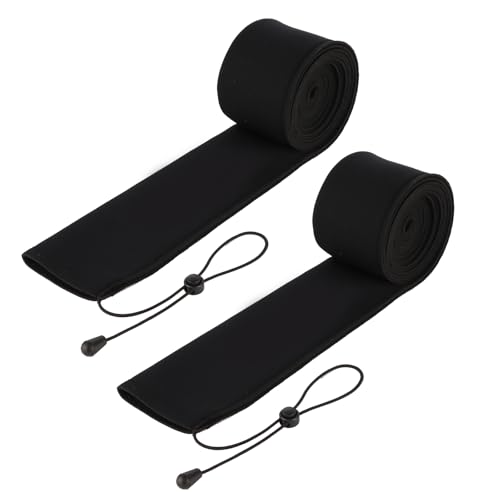 Neoprene Camo Fishing Rod Sleeves,Fishing Pole Sleeves,Fishing Rod Socks | UV Resistance,Puncture Resistant, Protect Casting, Spinning, Trolling Fishing Rods, Storage, tangled-free,75in,68in,60in - color: 2-Black, size: 60"