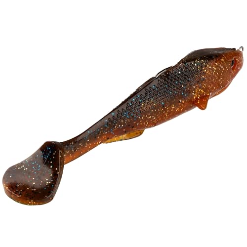 Strike King Final Copy Weedless Fishing Lure, Pre-Rigged Soft Plastic Swimbait - color: Orange Bream, size: 4.75"