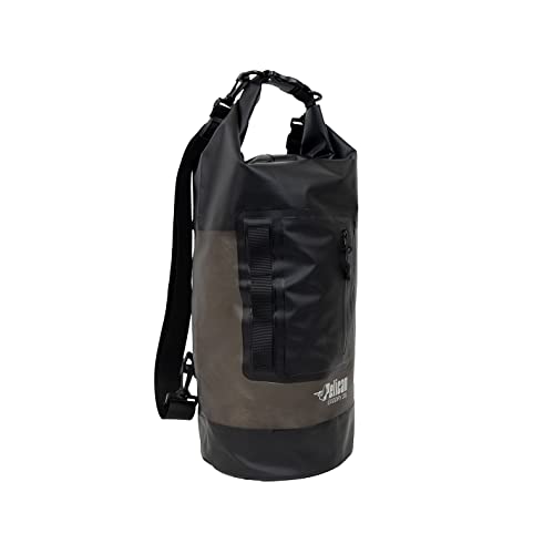 Pelican ExoDry 20L Medium Drybag - Waterproof - Shoulder Straps - Thick & Lightweight - Roll Top Dry Compression - Keeps Gear Dry for Kayaking, Rafting, Hiking and Fishing - Black - size: 20L