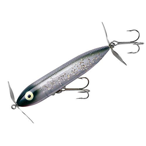 Heddon Zara Spook Topwater Fishing Lure - Legendary Walk-The-Dog Lure - color: Flitter Shad, style: Wounded Zara Spook (3/4 Oz)