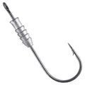 Dr.Fish 20 Pack Weighted Swimbait Hooks, Weighted Fishing Worm Hooks Straight Shank Round Bend Bass Fishing Jig Hook - size: #6/0-1/6oz