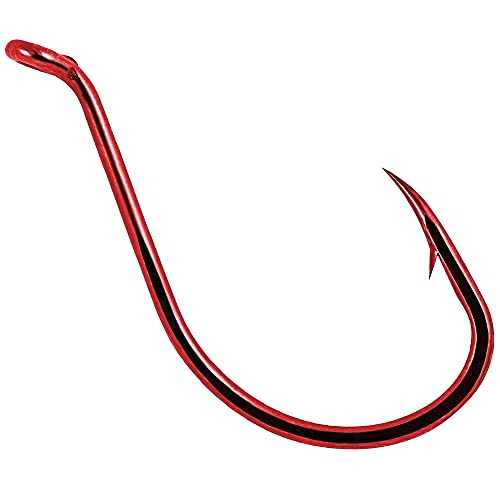 Octopus-Hook-Fishing-Beak-Circle-Hooks-Freshwater-Red-Black-100-50 Pack - color: 1-Red, size: Size:6 100-Pack