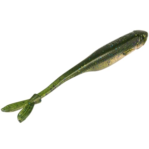 Strike King Spotlight Split Minnow Fishing Lure, Soft Plastic Jerkbait, 8-Pack - color: The Real Gill, size: 4"