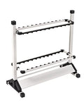 JOYWAVE Fishing Rod Holders,Aluminium Fishing Pole Holders,Portable Fishing Rod Rack,Holds Up to 24 Rods,Fishing Pole Vertical Ground Display Rack - color: White