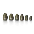 97% Pure Tungsten Flipping Weights - 10 Pack / 5 Pack - Nako Tungsten Weights - Fishing Sinkers for Bass Fishing - color: No Chip Green Pumpkin, size: 1/8 oz - 10 pack