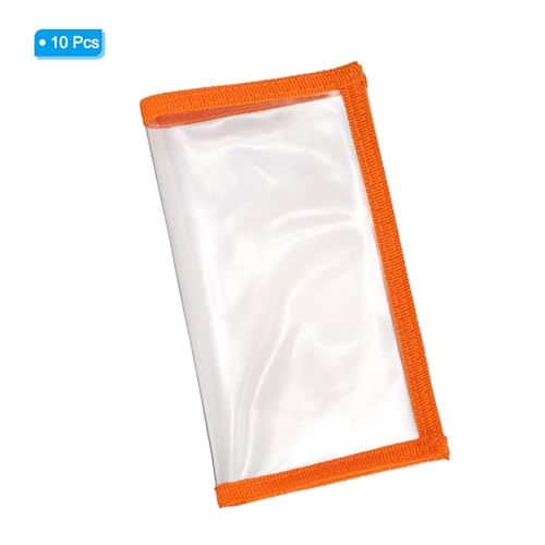 PATIKIL Fishing Lure Wrap Durable PVC Lure Covers Fishing Hook Covers Bait Storage Easily See Lures Keep Fishing Safe - color: Orange, size: 4.3" x 7.9"