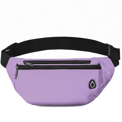 Fanny Pack for Women Men,Crossbody Fanny Pack Water Resistant Sports Waist Bag Pack, Belt Bag for Travel Hiking Running - color: 1pack-lightpurple