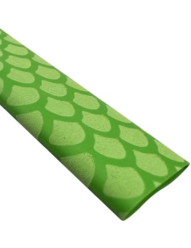 Accering Fishscale Pattern Heat Shrinking Tubes Fishing Rod Shrink Wrap Textured for Sports Racquets Tool Handles (φ20mm, L3.3ft, Fruit Green) - color: FruitGreen, size: φ20mm, L3.3ft