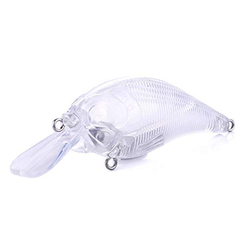 20pcs Unpainted Minnow Crankbaits, Fishing Lure Blanks, 7.5cm/2.95inch - 10.2g/0.02Lb, Bass, Alloy Steel, 13.6cm x 18cm x 1.8cm