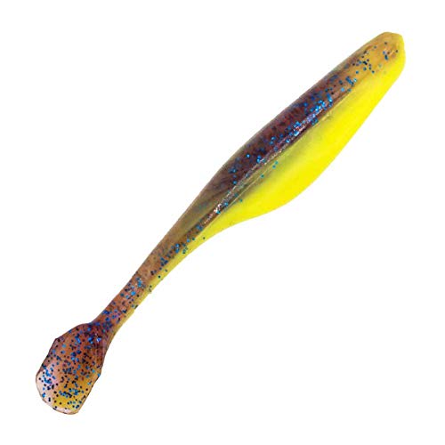 Charlie's Worms Artificial Fishing Bait Viper Minnow, Freshwater Saltwater Bass Fishing Lures Scented Soft Bait 8pk - color: LSU