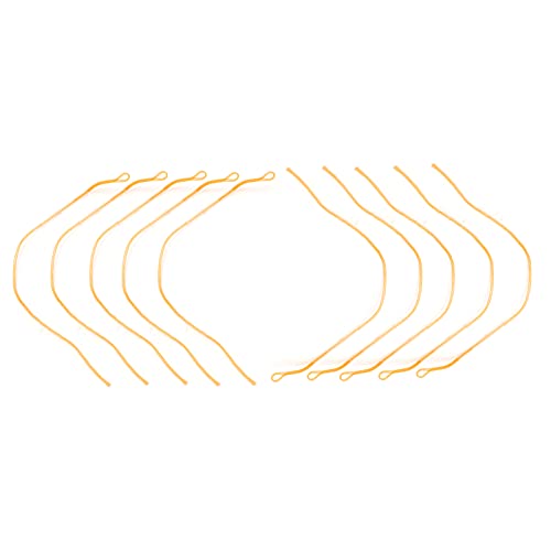 Fly Fishing Line,Fly Fishing Leaders,10 Pieces Fly Line Leader,Fly Line Loop Connectors Braided Leader with Snaps, 20LB Fly Fishing Leader Connection Spool for Shotgun Tail Plate Cables(Orange),