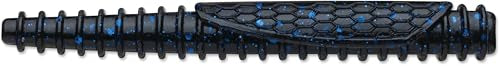 CrushCity Ned BLT Soft Plastic Ned Rig Stick Bait, Compact Finesse Worm for Mushroom Jig Heads & Pressured Bass - color: Black Blue Flake, size: 3"