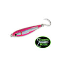 Fat Cow Shatterproof Epoxy Jig Fat Minnow with in-Line Hook and Extra Treble Hook - color: Pink, size: 3/4 oz