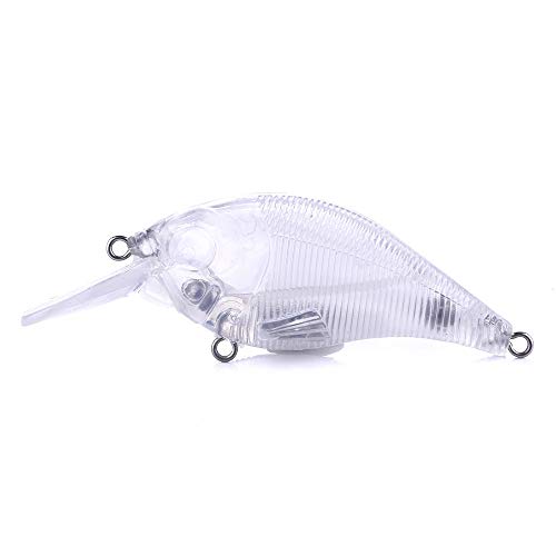 20pcs Unpainted Minnow Crankbaits, Fishing Lure Blanks, 7.5cm/2.95inch - 10.2g/0.02Lb, Bass, Alloy Steel, 13.6cm x 18cm x 1.8cm
