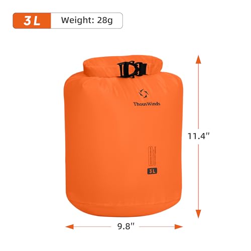 Thous Winds Waterproof Dry Bag, Ultralight 3L/6L/12L/24L/36L Roll Top Lightweight Dry Sack for Kayaking, Swimming, Camping, Hiking, Beach - color: Lilac, size: 3L