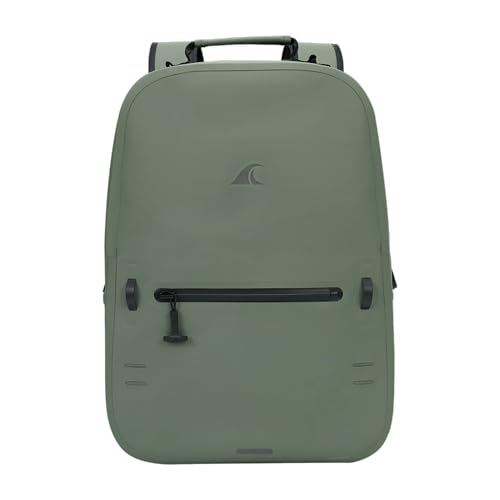 Breakwater Supply™ River Ute Waterproof IP68 Fishing Backpack, Floating TPU Submersible Dry Bag with Padded Hip Belt and Airtight Zippers | 20L (River Ute 20L Marsh Green) - color: River Ute 20l Marsh Green