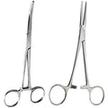 SURGICAL ONLINE 2 Piece Curved & Straight 8" Hemostat Set, Stainless Steel Locking Tweezer Clamps - Ideal Hemostats for Nurses, Fishing Forceps, Crafts and Hobby - size: 2 Count (Pack of 1)