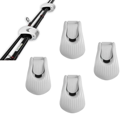 MIUPOO Fishing Pole Binding Clip, Fishing Rod Fixed Accessories, Portable Takedown Fishing Pole Clip, Suitable of Various Sizes Poles, 4 Pieces.