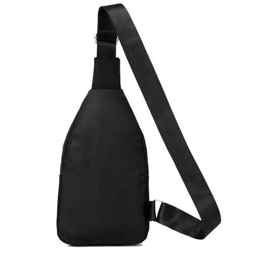 EVANCARY Small Sling Bag Crossbody Bags for Women Men, Sling Backpack Chest Daypack Cross Body Bag for Travel Outdoor - color: E Black