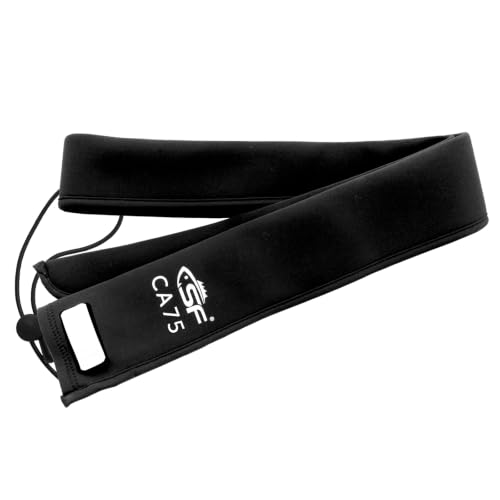 SF Neoprene Fishing Rod Sleeve Rod Cover for Casting, Spinning, Trolling Fishing Rods Protect Cover Floating Rods Storage Case,Hook Resistant - color: Black-1, size: Length:75 in, style: Casting/Trolling