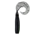 Yamamoto 5" Single Tail Grub Soft Plastic Fishing Angling Swimbait Lures with Tail-Curling Action - 20 Pack - color: SMOKE W/ LARGE BLACK FLAKE (20 PACK), size: 5" SUPER GRUB