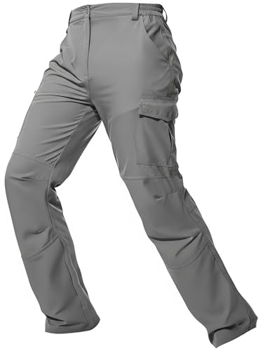 Men's Hiking Cargo Pants Waterproof Lightweight Quick Dry Outdoor Work Fishing Mountain Travel Stretch Pants - color: Dark Grey, size: 30