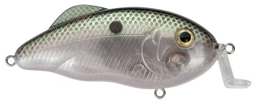 Strike King Hybrid Hunter Jr Crankbait Fishing Lure, 1/2 oz, Reflective 3D Eyes - color: Green Gizzard Shad, size: 1/2 oz (Pack of 1)