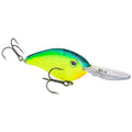 Strike King Pro Model 6XD Fishing Lure, Deep Diving Crankbait, Unique Curved Bill, Free-Floating Rattle Chambers, 1-Ounce, Dives to 19-Feet, Size 1 Treble Hooks - color: Chartreuse with Blue / Black Splatterback, size: 1 oz
