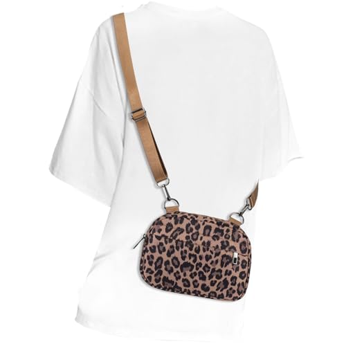MAXTOP Small Crossbody Bags for Women Belt Bag Fanny Pack with Adjustable Strap - color: Leopard Brown, style: Small Crossbody Bag