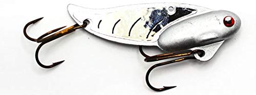 (2 Pack) - Blitz Lures Fishing Lures Metal VIB Hard Spinner Blade Baits for Bass Walleyes Trout Fishing Spoons - Blitz Blades Made in USA Zinc - color: CHROME, size: 1/2OZ