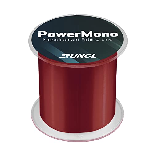 RUNCL PowerMono Fishing Line, Ice Monofilament Fishing Line 300/500/1000Yds - Ultimate Strength, Shock Absorber, Suspend in Water, Knot Friendly 3-35LB, Low & High-Vis Available, Gift Decoration - color: Brown, size: 6LB（1000Yards）